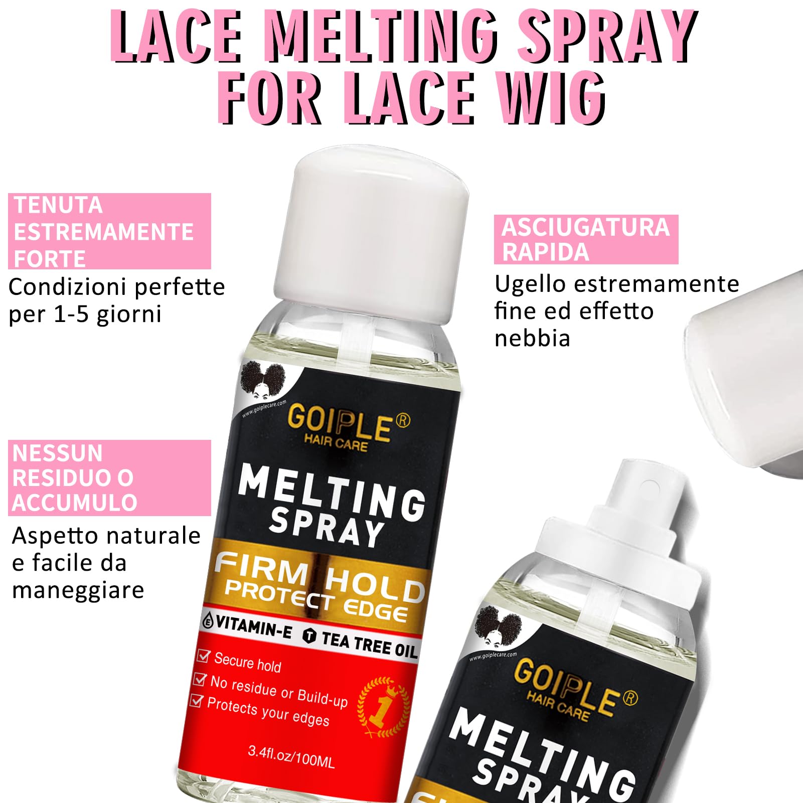 Lace Melting Spray Extra Hold 12 Pezzi Colla Per Parrucche