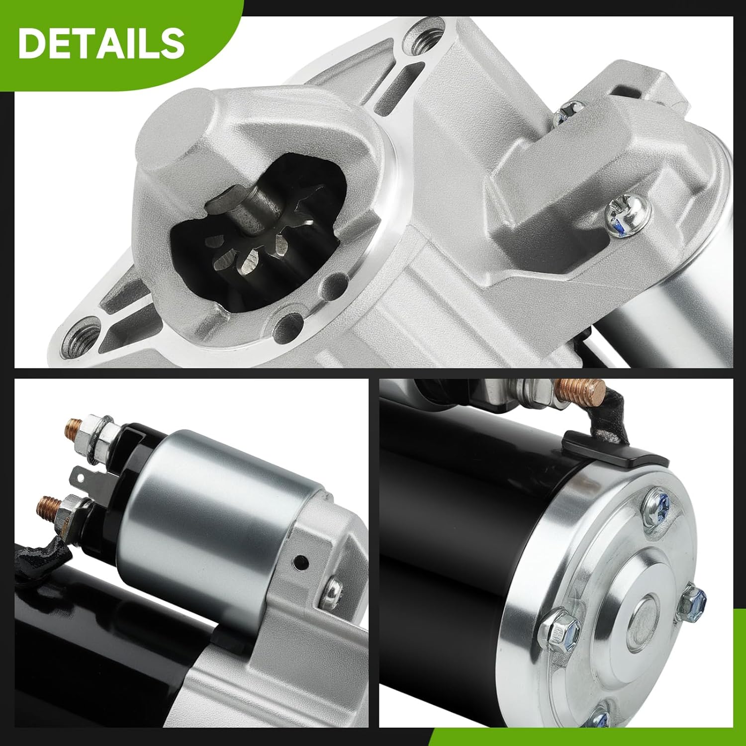 17948 New Starter Motor Compatible with Dodge Durango 11-20 & Ram 1500 11-20, 2500 3500 11-18 & Jeep Grand Cherokee 05-20, Commander 06-10, 5.7L, 12V 1.4KW 10 Teeth CW, Replace# 56044736AB M000T20972