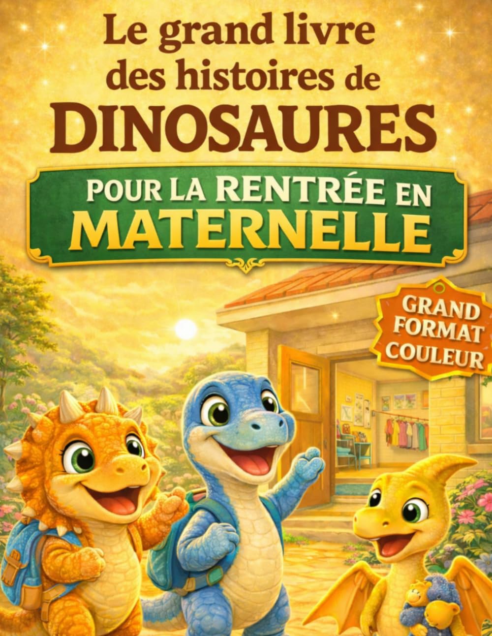 Le grand livre des histoires de dinosaures pour la rentrée en maternelle (grand format et couleur) pour enfants 3 - 5 ans (Les grandes histoires de dinosaures pour enfants)