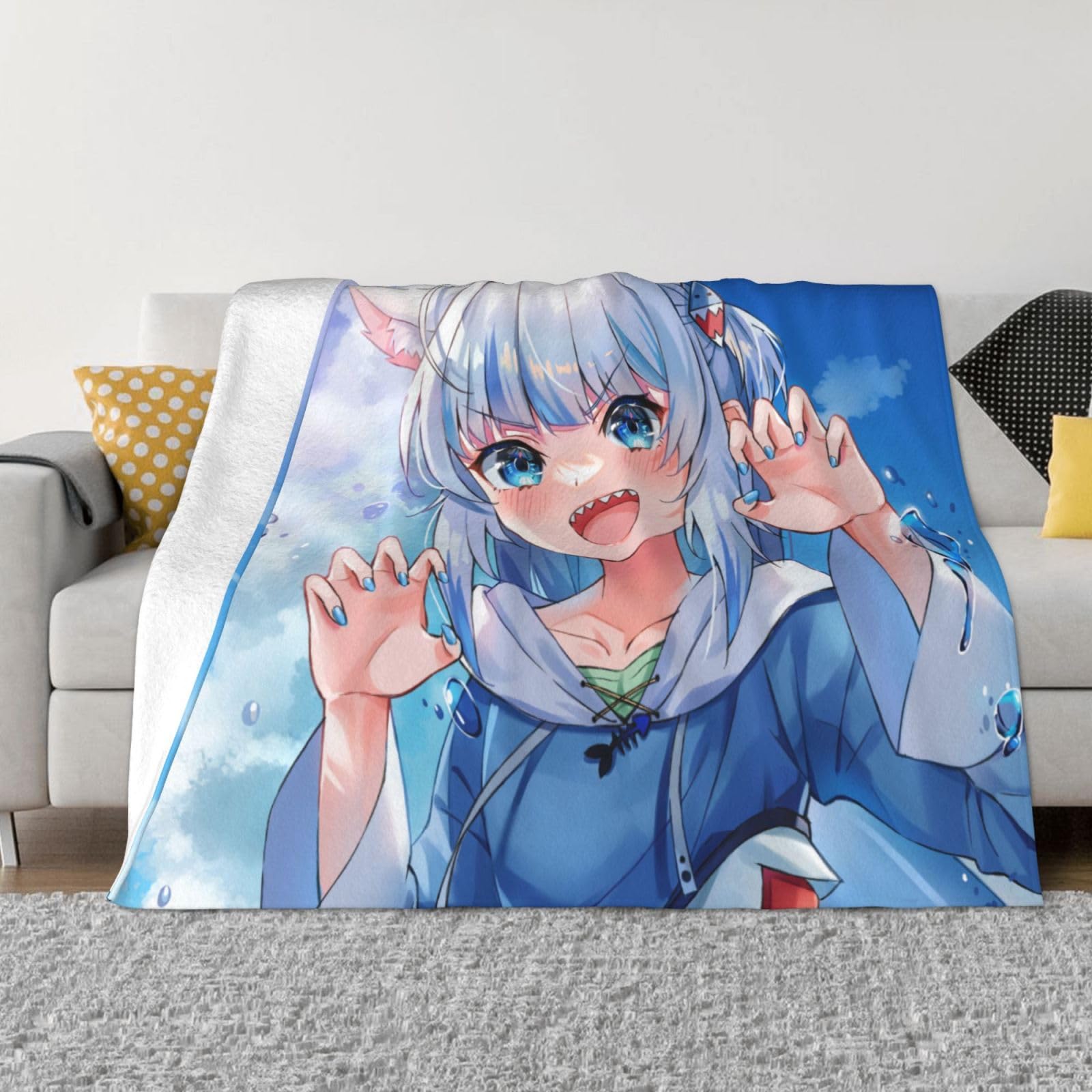 Amazon｜毛布 ブランケット サメ アニメの女の子 かわいい 掛け毛布