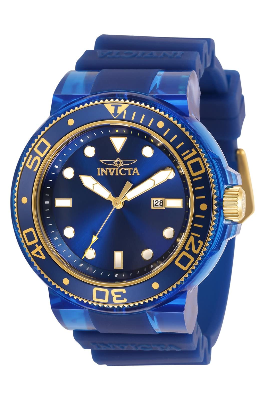 InvictaPro Diver Men's Watch - 51.5mm. Blue. Transparent (32336)