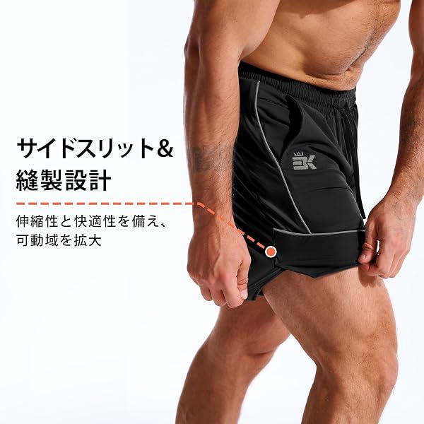 アンダークール ハーフパンツ メンズ スポーツ 接触冷感 トレーニング ショートパンツ 吸汗速乾 ジム 筋トレ 短パン 通気性 ランニングパンツ 冷感パンツ 夏 - 4