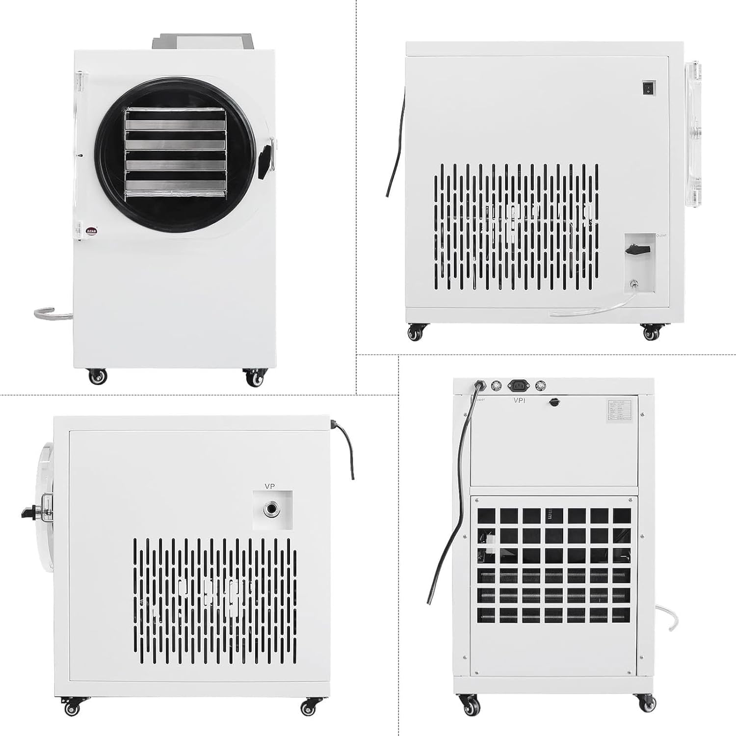 Vacuum freeze dryer, food dehydrator, with long-lasting timer and precise temperature control module, suitable for freeze-drying high-protein meat, fruit chips and wet pet food.