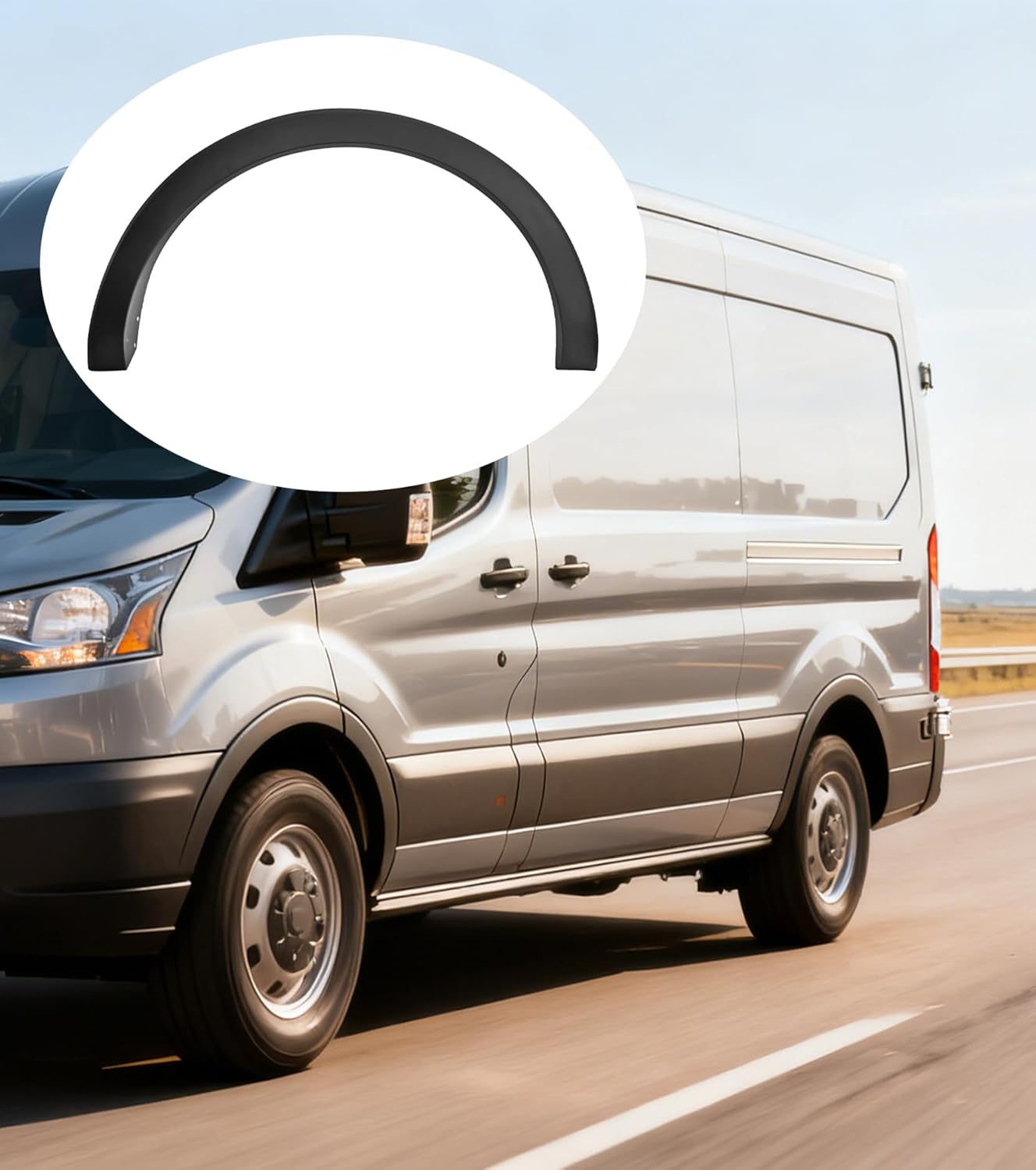 Rear Passenger Side Fender Trim Compatible with 2015-2023 Ford Transit 150 250 350 350HD Rear Right Door Molding Fender Flares CK4Z61280K96AC