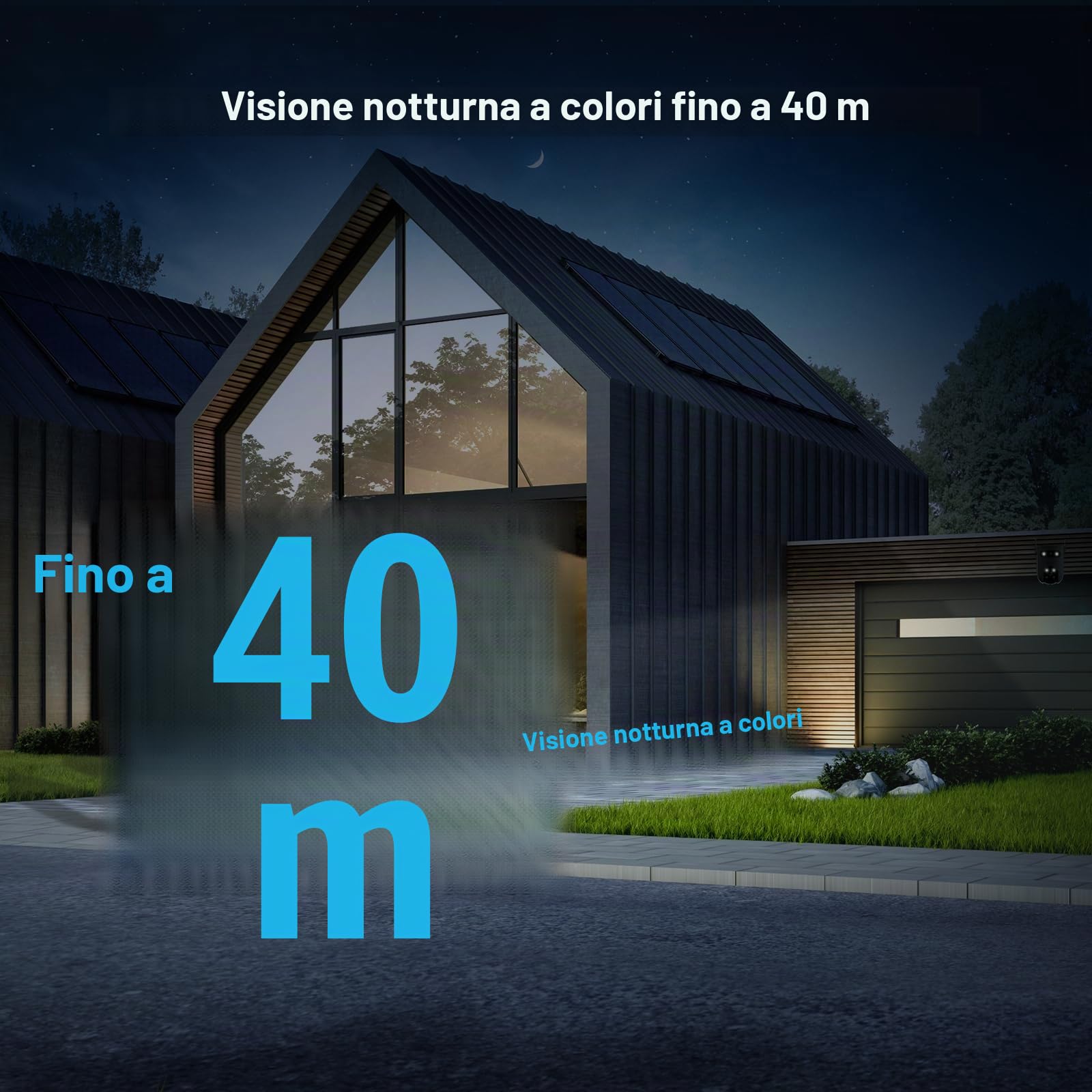 EZVIZ H9C 3K+3K Telecamera di Sorveglianza WiFi Esterna a Doppio Obiettivo, 360° PTZ, Tracciamento Automatico, Rilevamento di Forma Umana/Veicolo, Difesa Attiva, Visione Notturna a Colori 40M, Audio
