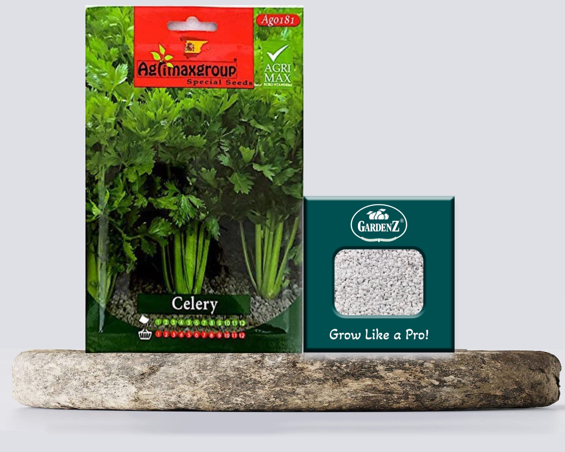 Agrimax Celery Seeds + Agricultural Perlite Box (10 LTR.) by GARDENZ