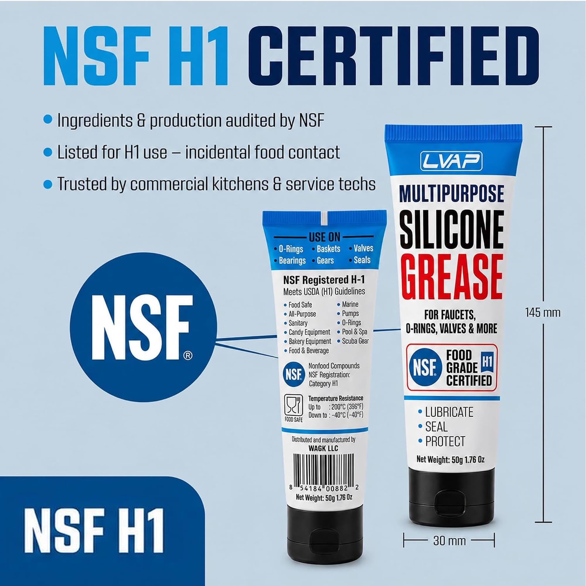 Food Grade Silicone Grease - NSF H1 Lubricant -7 Food Grade Silicone Grease - NSF H1 Lubricant -7