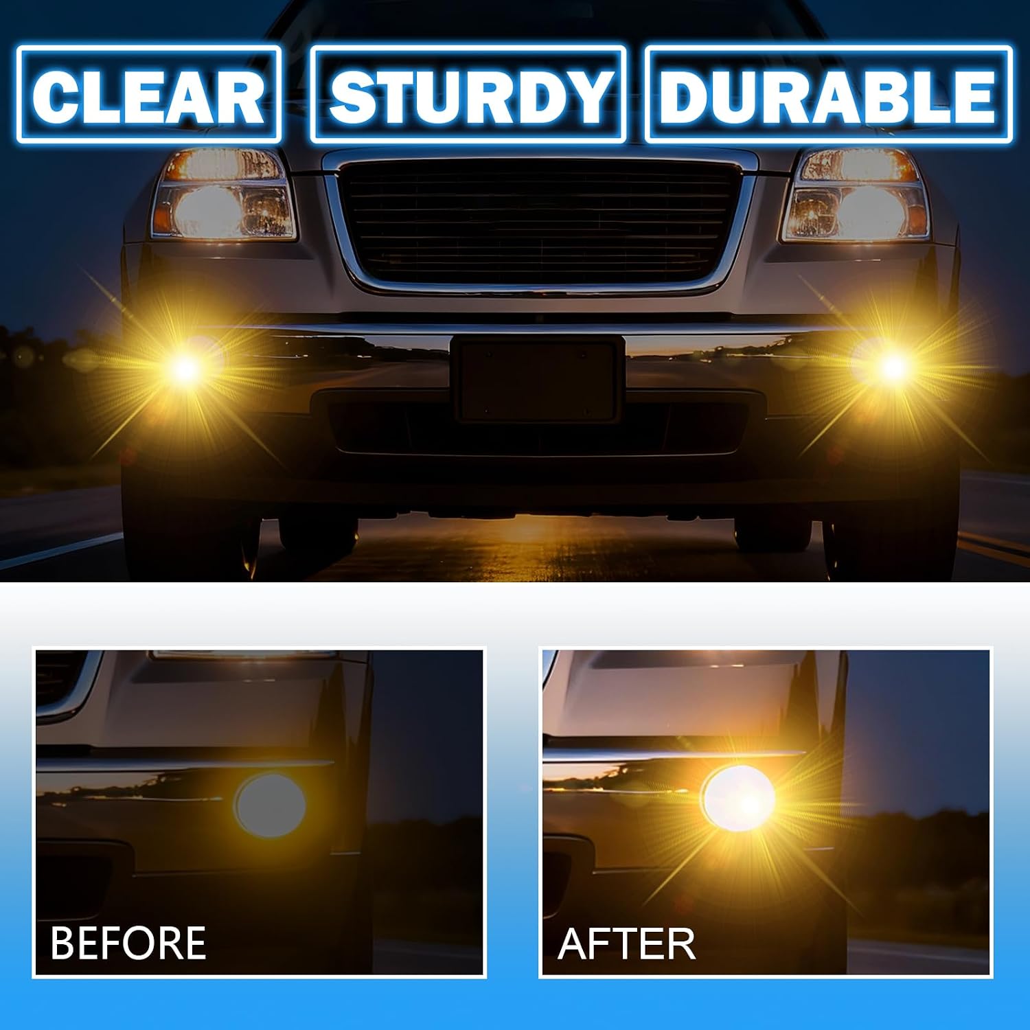Fog Lights Compatible with 2007-2014 Chevy Suburban/Tahoe/ 07-13 Avalanche/ 10-13 Camaro/ 15-16 Colorado/ 15 Silverado/GMC Acadia/Yukon for replacement (Clear Lens)