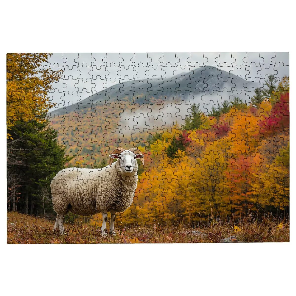 Puzzle dla dorosłych 5000 jesiennych puzzli 5000 sztuk dla dorosłych, puzzle owce, wymagająca gra edukacyjna, niemożliwe drewniane puzzle do dekoracji wnętrz, wyjątkowe prezenty dla kobiet, prezenty