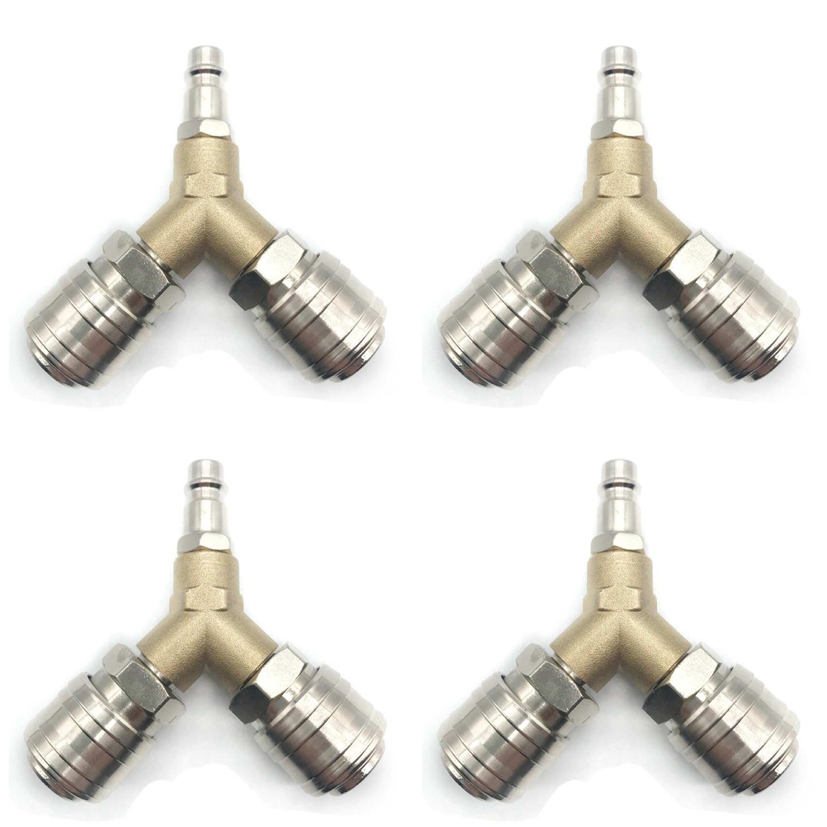 Ctrlzs 4X Compressed Air Connection, Compressed Air Distributor, Compressed Air Switch, With 1/4 Inch Connections