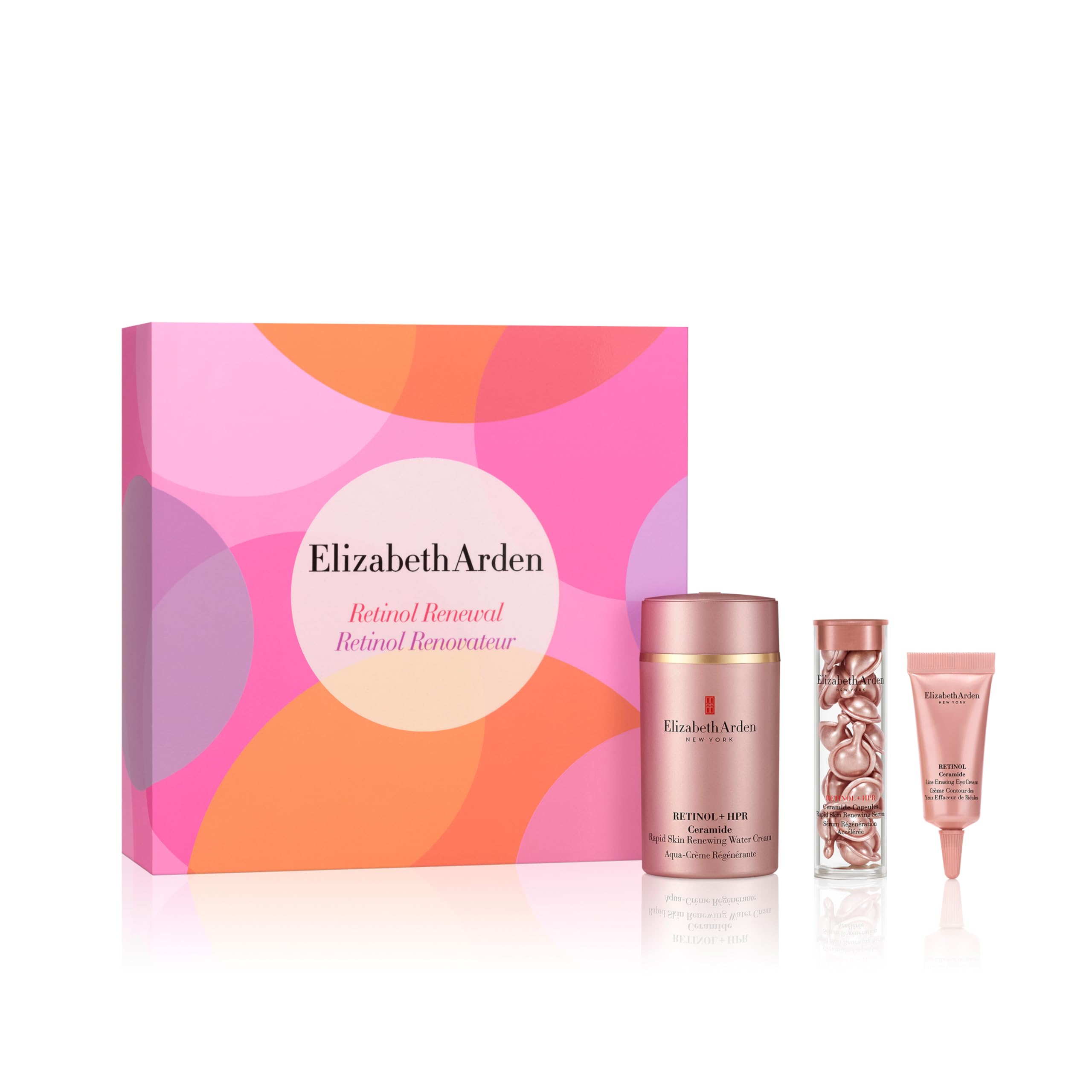 Elizabeth Arden RETINOL + HPR CERAMIDE Retinol Renewal, set regalo da 3 pezzi, cura della pelle anti-età per levigare linee sottili e rughe, regalo di lusso per le donne