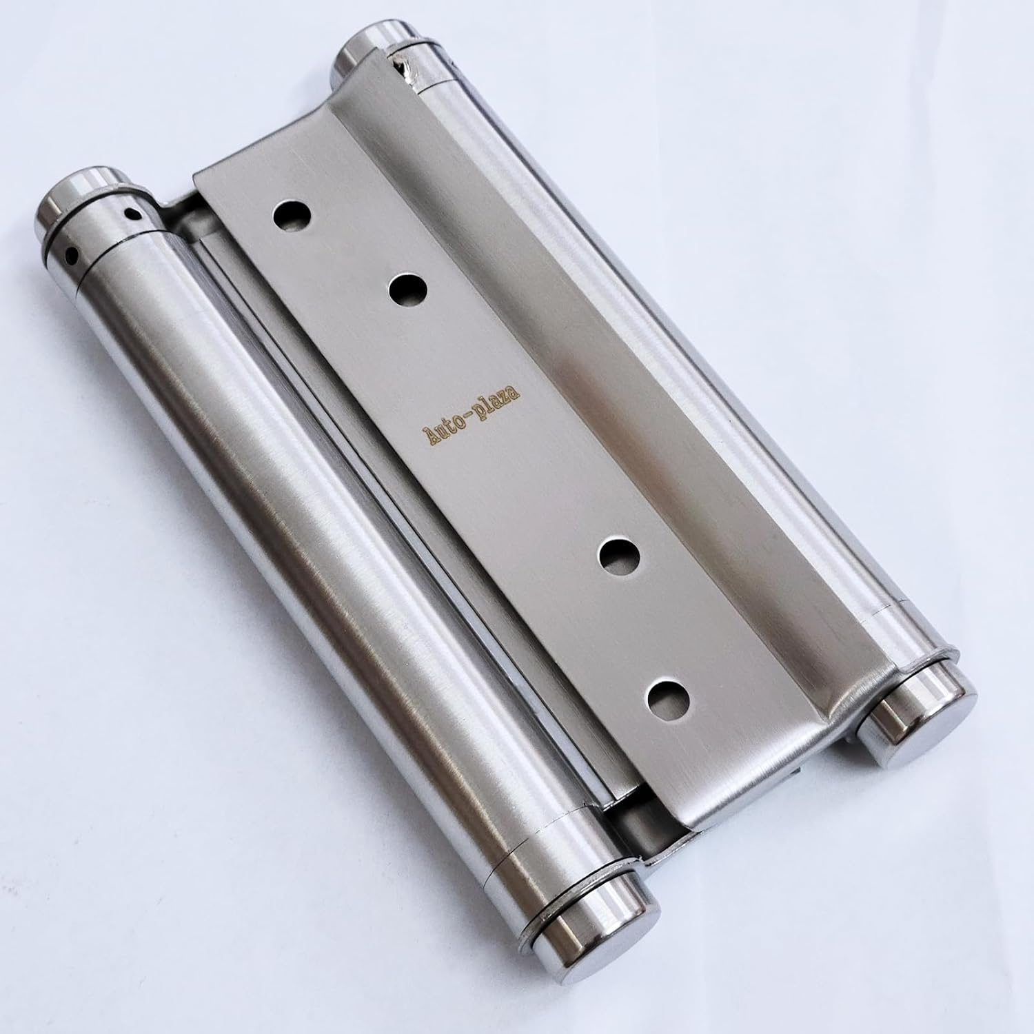 2 Pairs (4Pcs) of 6" Heavy Duty Stainless Steel Cafe Saloon Door Swing Self Closing Double Action Spring Hinges (Silver)