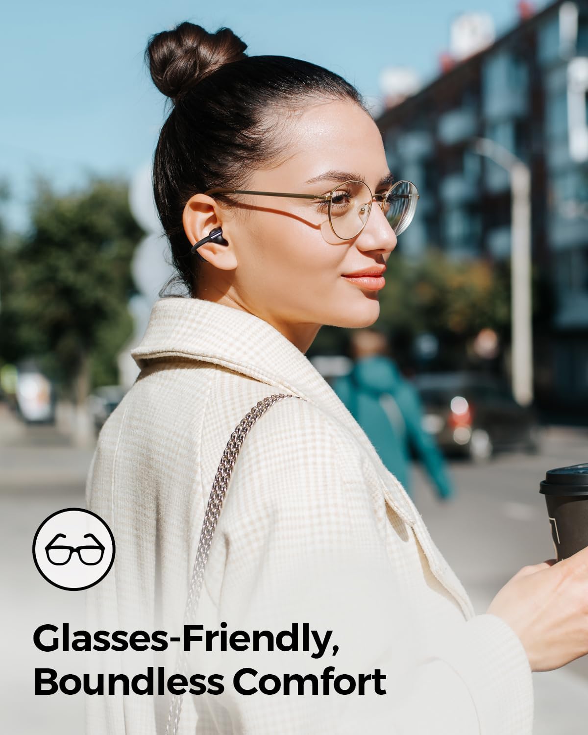 SoundPEATS Clip1 Ultra Comfort Open Ear Clip-On Earbuds, Secure Fit for Running Gym Workouts, 40H Hi-Res Sound with LDAC & Dolby, Fast Charging, IPX5 Waterproof, Bluetooth 5.4