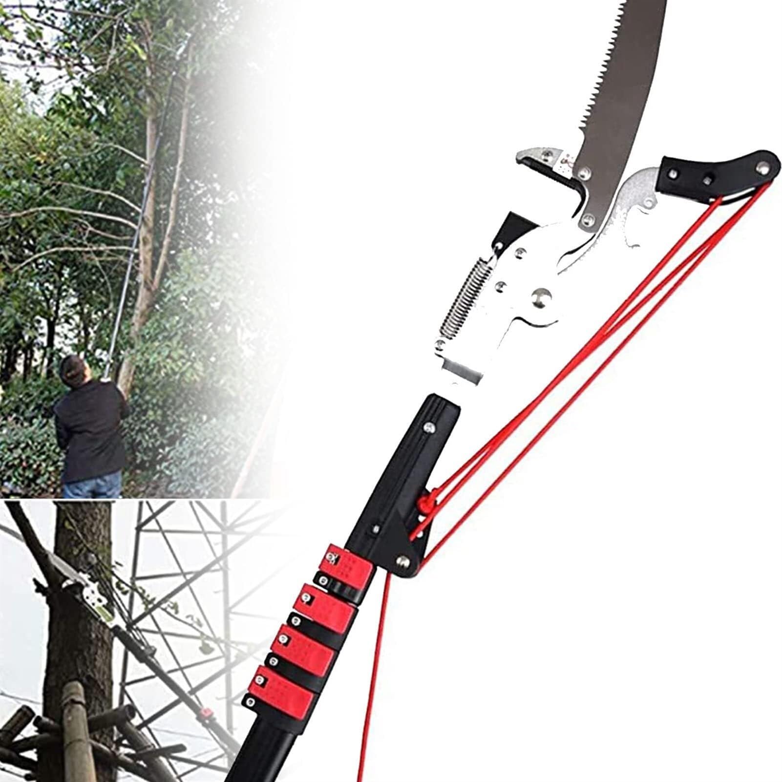 Rohcghc 5.4M High Branch Saw, With Telescopic Handle And Cutting Capacity, Extendable Tree High Branch Pruner Cutter Saw(5.4M)