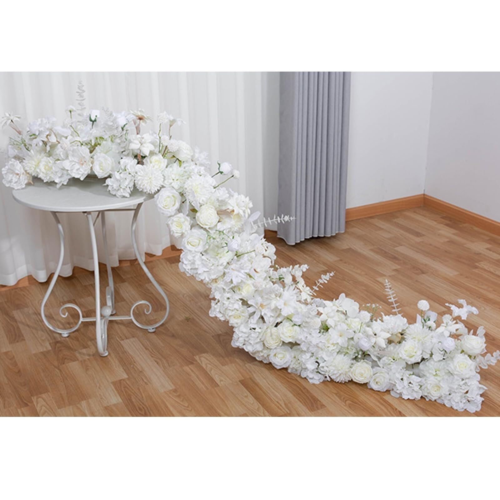 Guirnaldas Y Arreglos Florales Artificiales En Tonos Rosa Pálido Centros De Mesa For Bodas Recepciones Y Banquetes(B)