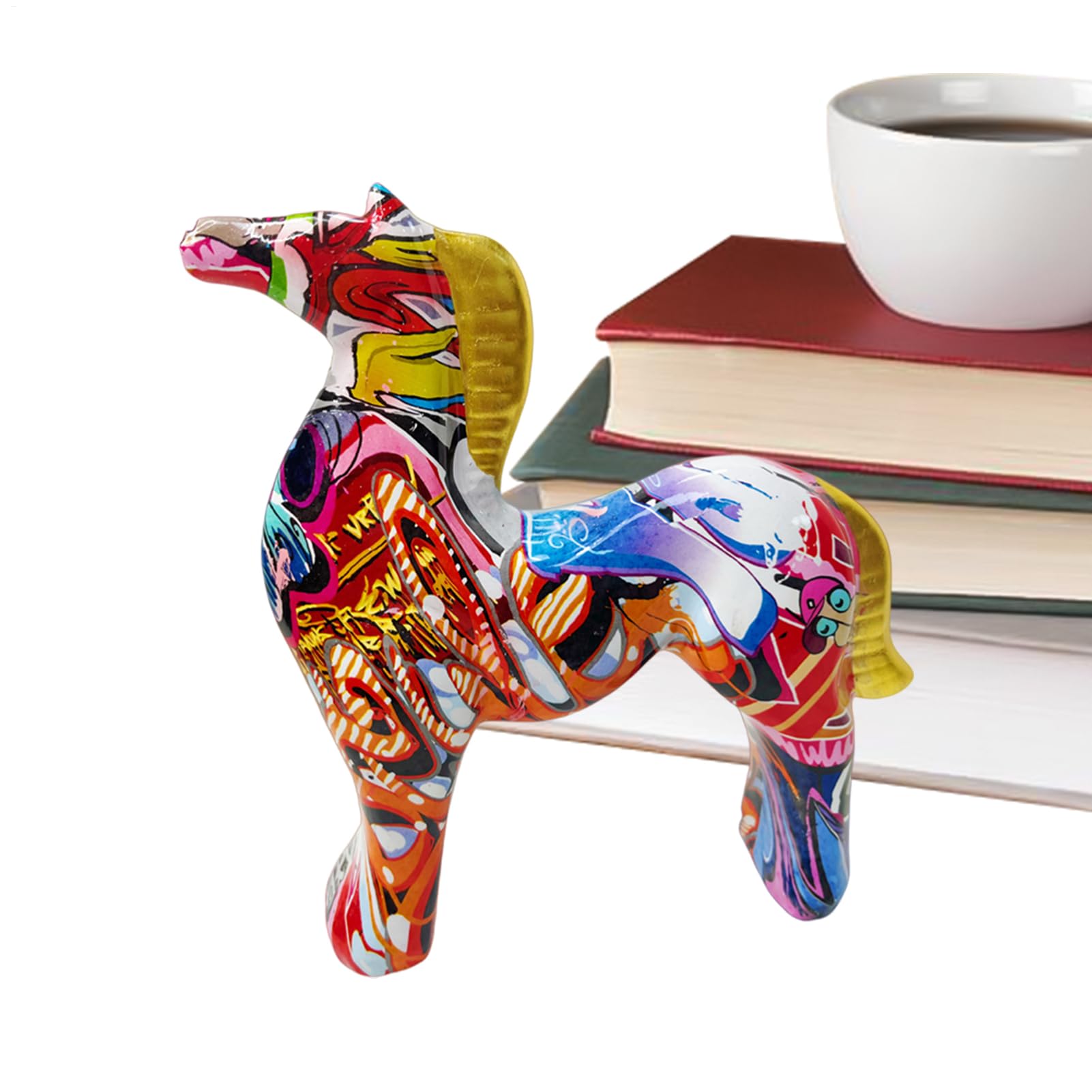 Statue de cheval moderne en résine design haut de gamme pour salon