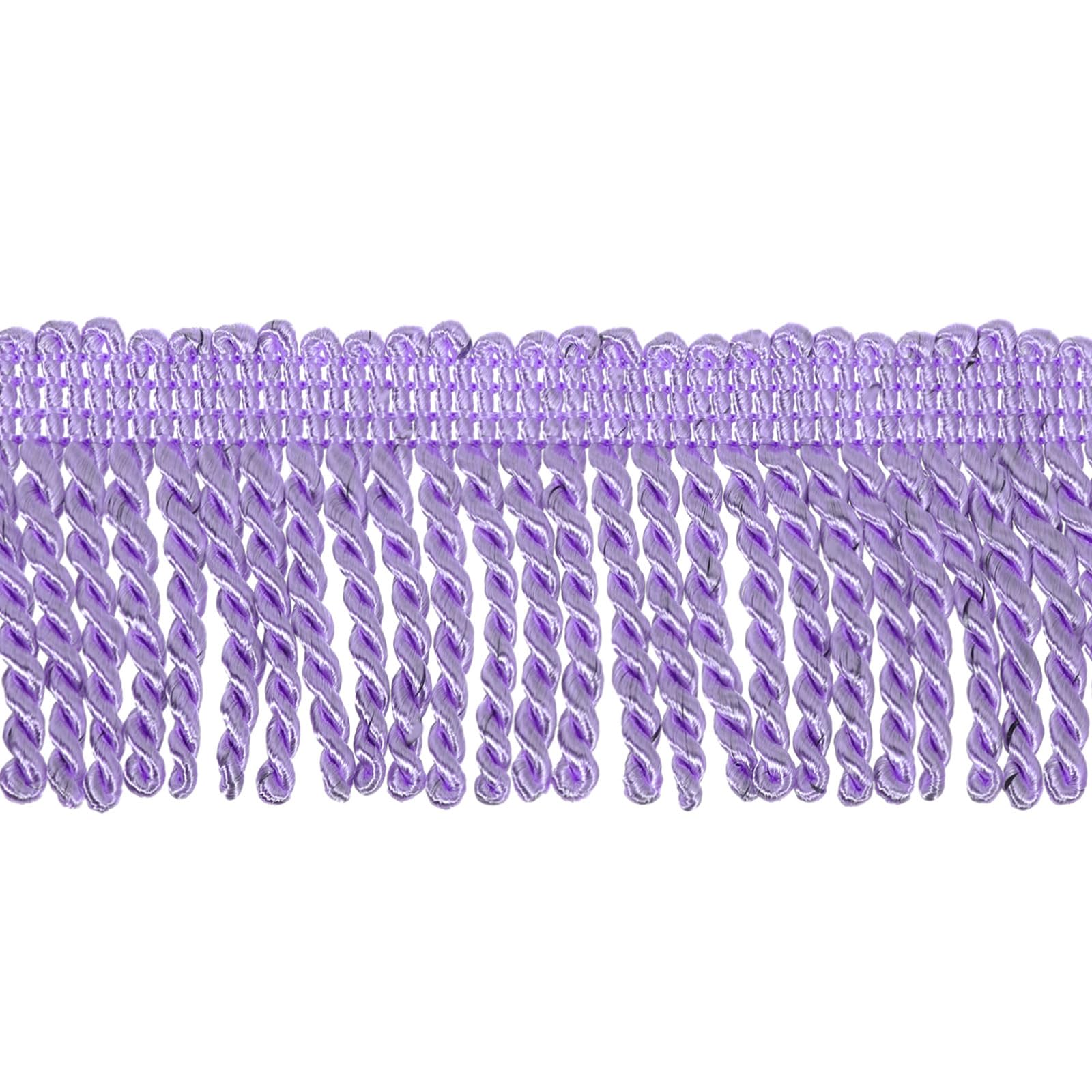 sourcing map 5 Yards Curtain Fringes Trim, 2.5 Inch Wide Embellishments Curtain Fringes Fabric Trims Sewing DIY Decoration for Sewing Curtain Sofa Clothes, Purple