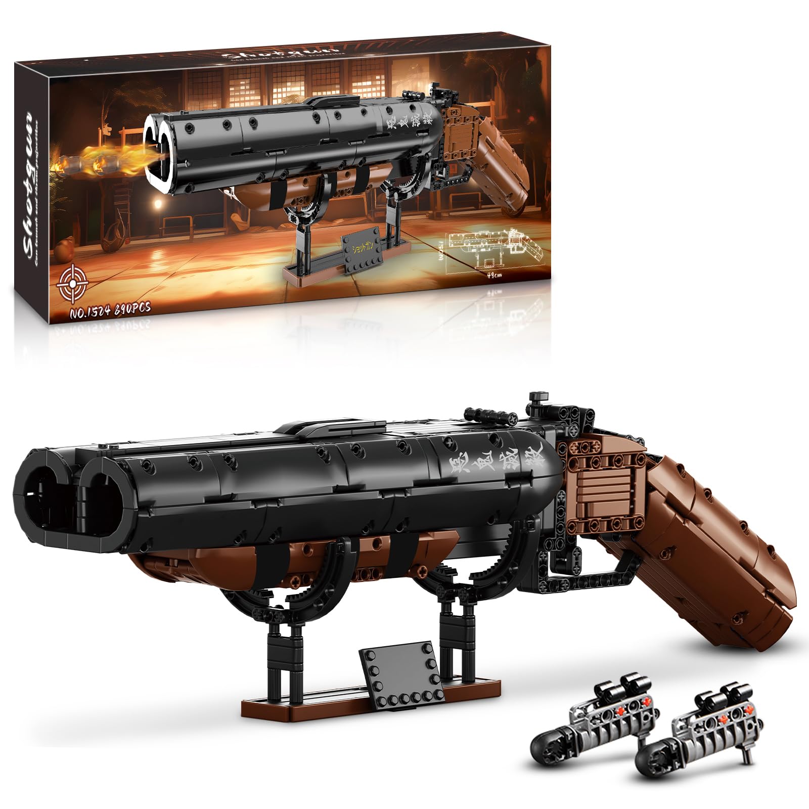 Amazon.com: HIGH GODO Demon Anime Shotgun Building Block Set, 890