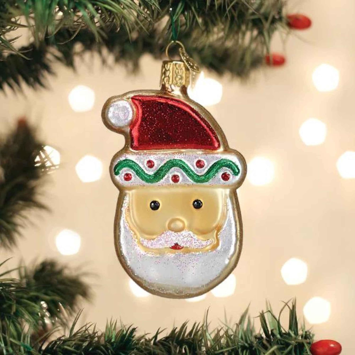 Old World Christmas Santa Sugar Cookie Glass Blown Ornament for Christmas Tree - Image 4
