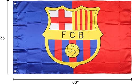 Miniatura 5 de GLUUGES - Bandera de fútbol de 3 x 5 para fanáticos del FC en interiores o exteriores