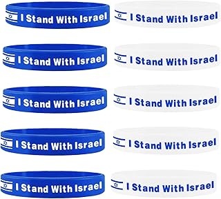 I Stand With Israel Bracelet, Israel Flag Bracelet Israel Bracelets Israel Silicone Bracelets, Blue Rubber Bracelet Support Israe Jewelry