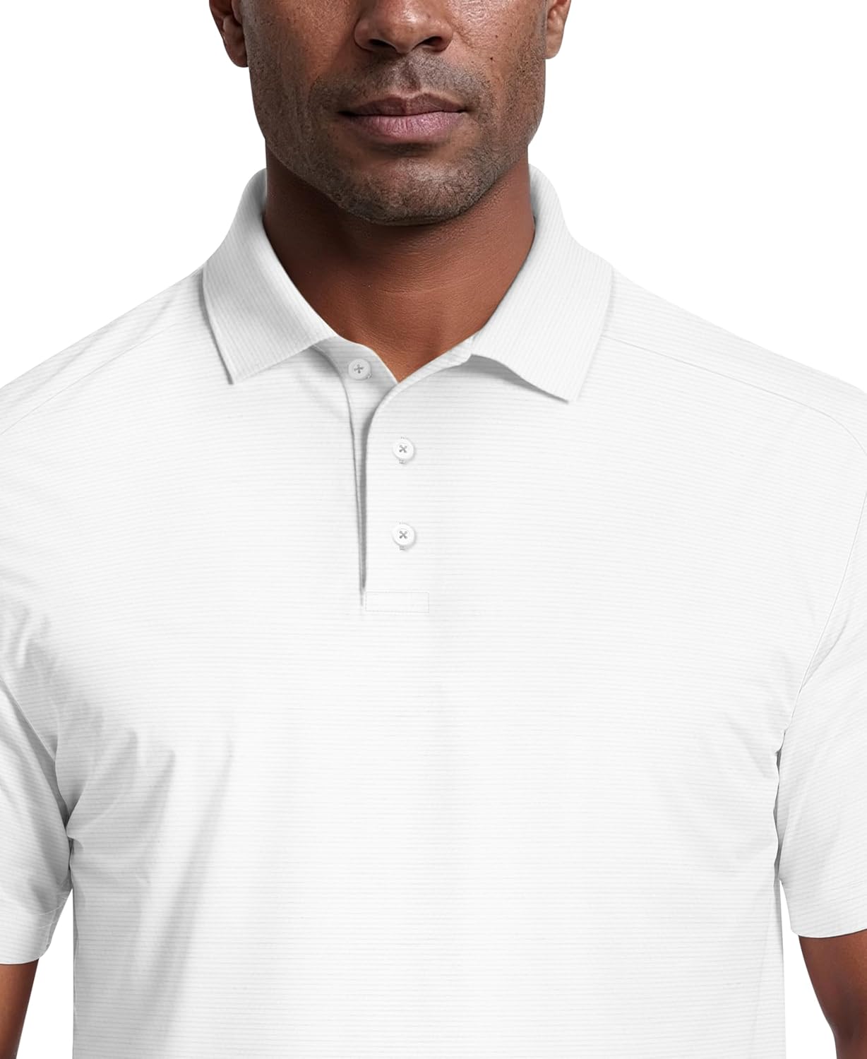 PGA Tour Men's Solid Cooling Texture Golf Polo Shirt