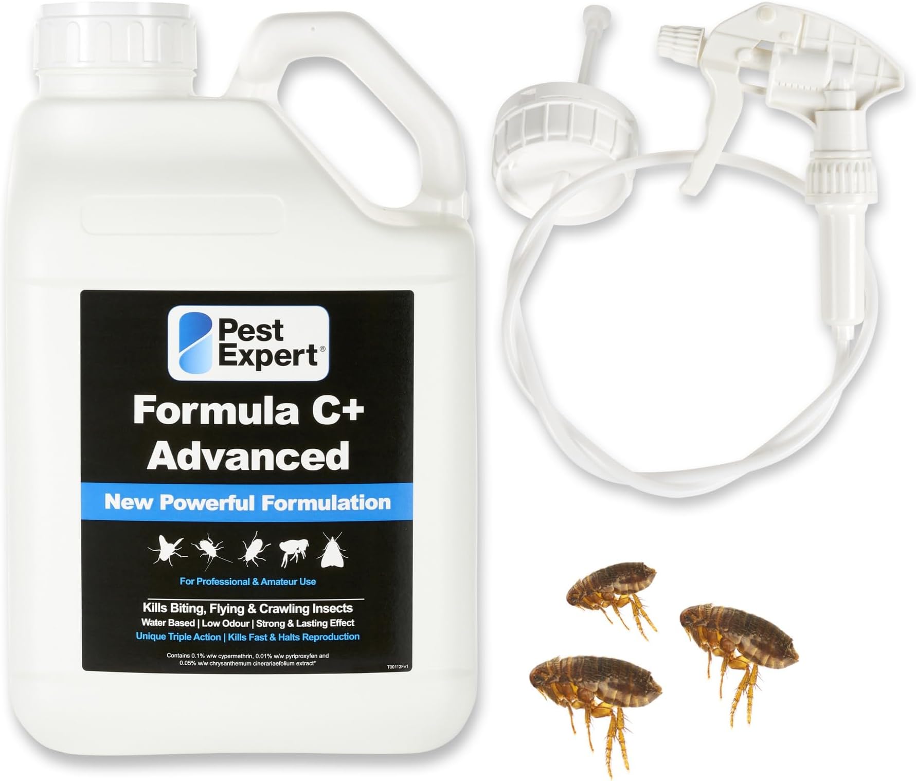 Pest Expert Formula C+ Flea Killer Spray For The Home (5L) Fast Acting Maximum Strength free Trigger Sprayer