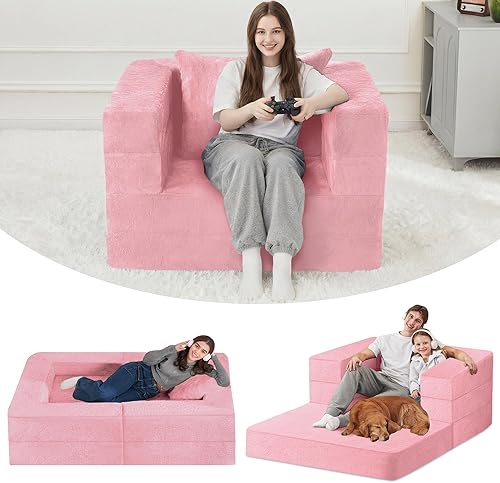 Vista 43 de Cama humana gigante para perro, cama 3 en 1 para perro de tamaño humano con funda de piel sintética lavable, cama grande plegable humana para Blanco