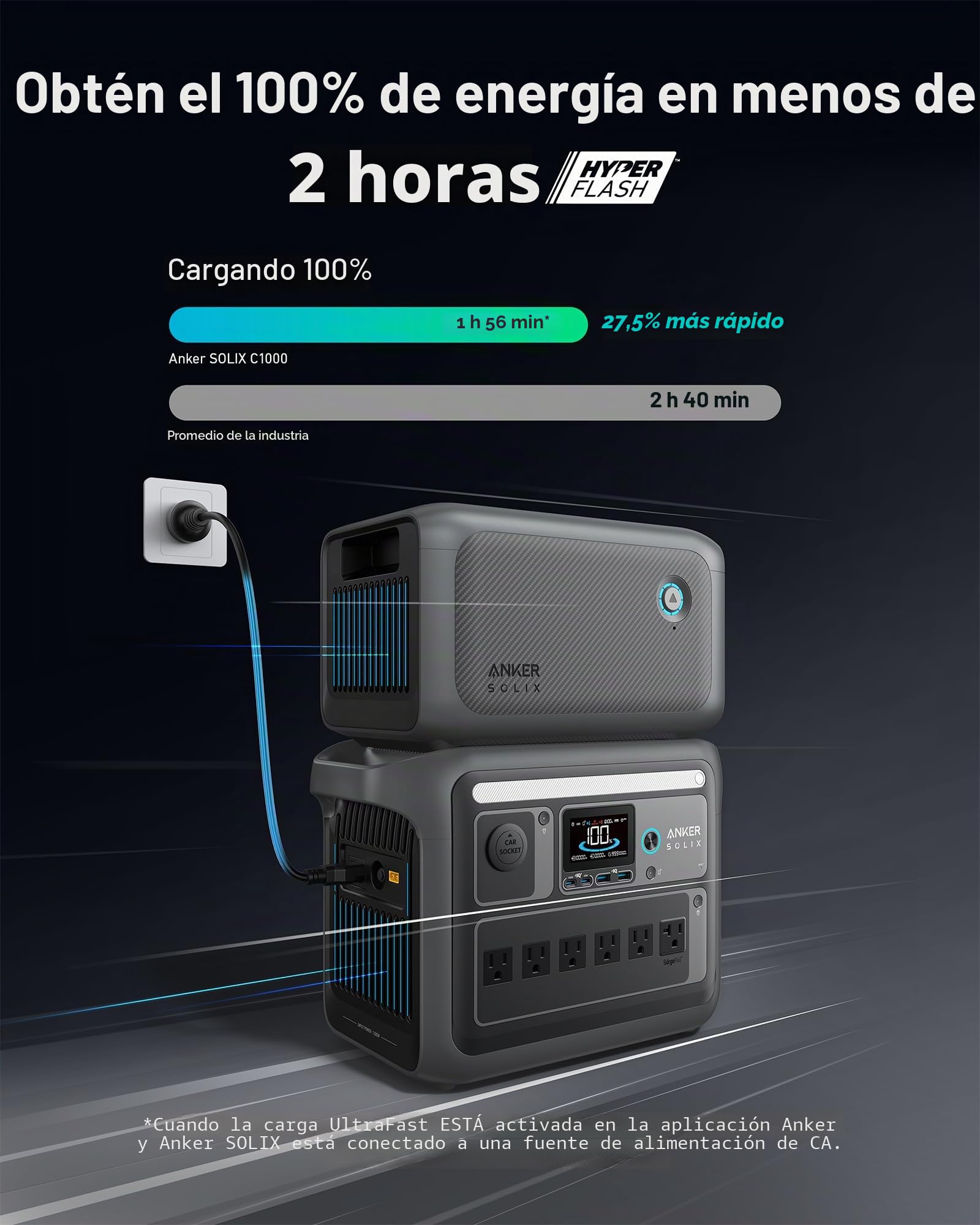 Anker SOLIX BP1000 - Batería de expansión (1056 Wh), baterías LiFePO4 con vida útil de 10 años, batería extra de 1056 Wh SOLIX C1000