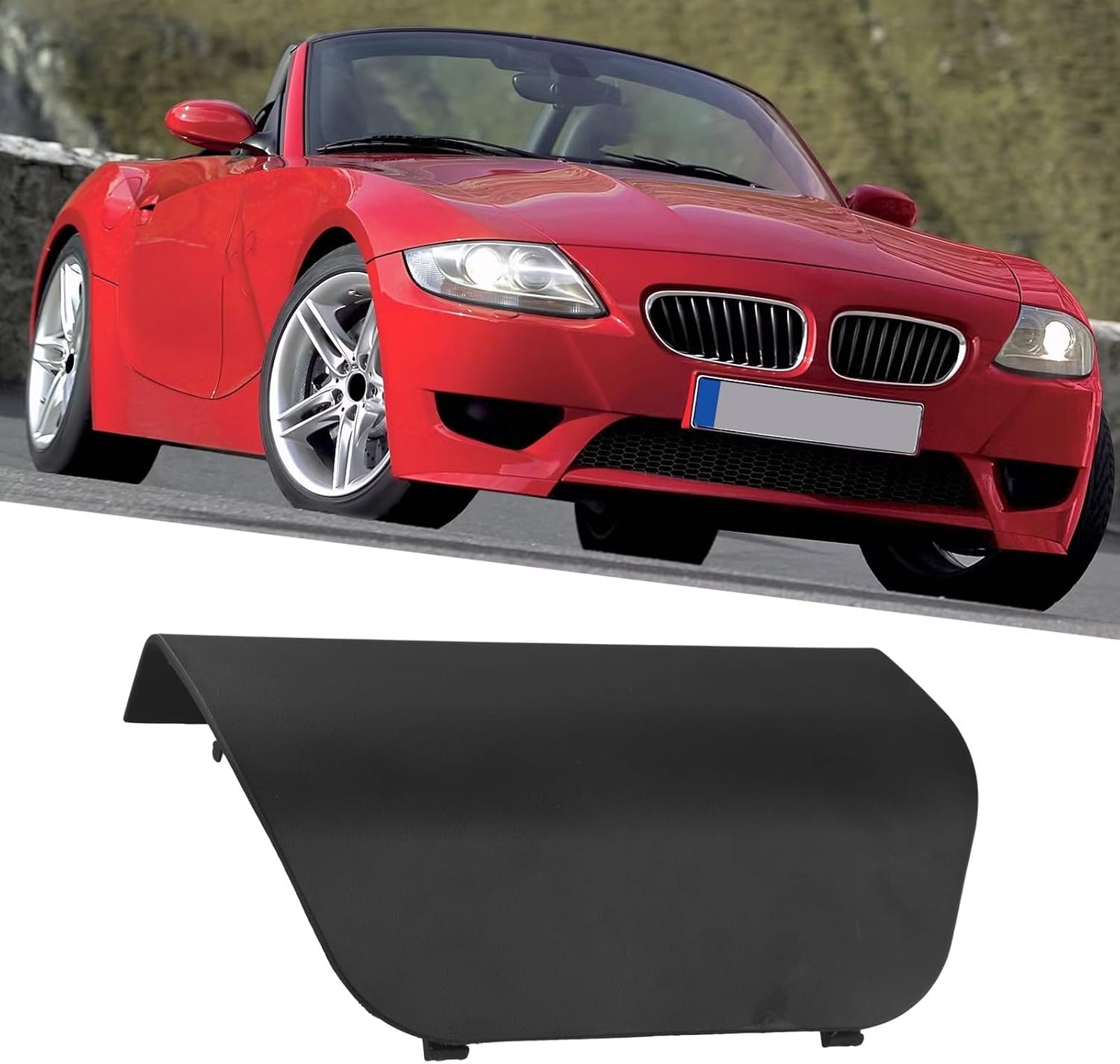 Upper Center Windshield Frame Cover For BMW / Z4 / E85 / 2003-2008, Black ABS Plastic Exterior Trim Replacement Part OEM 54347016892