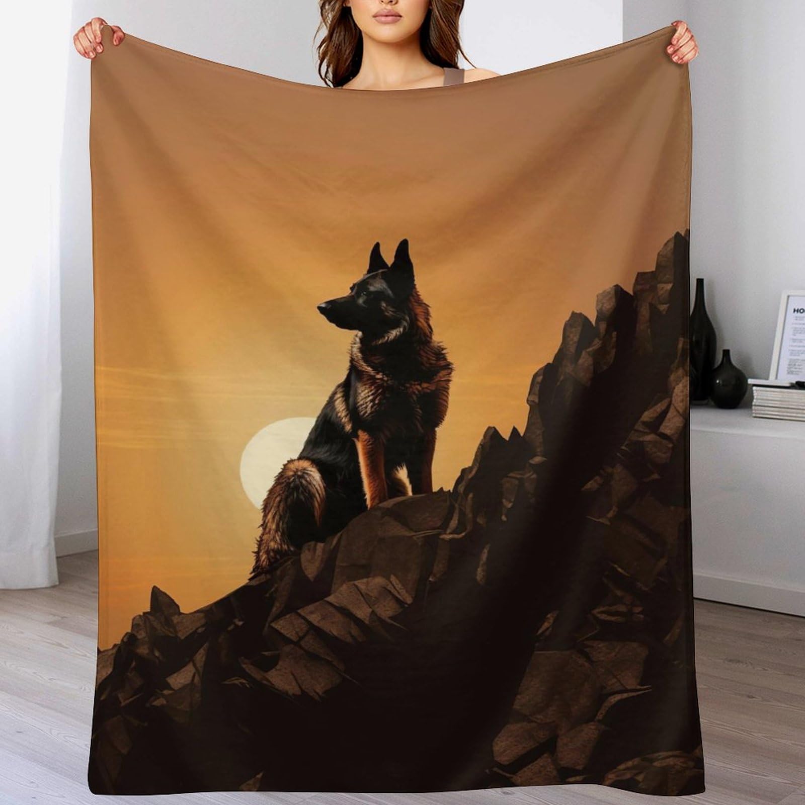 Couverture chaude et confortable imprimé 3D chien lavable à la machine