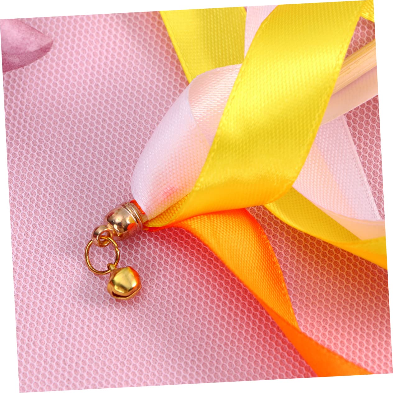 40piezas Varitas De Hadas De Ribbons Con Campanitas Para Bodas y Fiestas Decoración Para Ceremonias y Celebraciones Amarillo