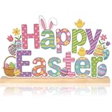 Roowest-Easter Tabletop Sign-Rustic Bunny Decor