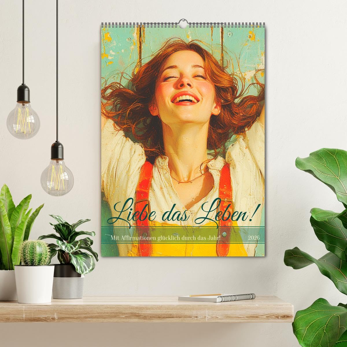 Liebe das Leben! Mit Affirmationen glücklich durch das Jahr! (Wandkalender 2026 DIN A2 hoch), CALVENDO Monatskalender: Mit positiver Lebenseinstellung ... auf die Sprünge helfen (CALVENDO Gesundheit)