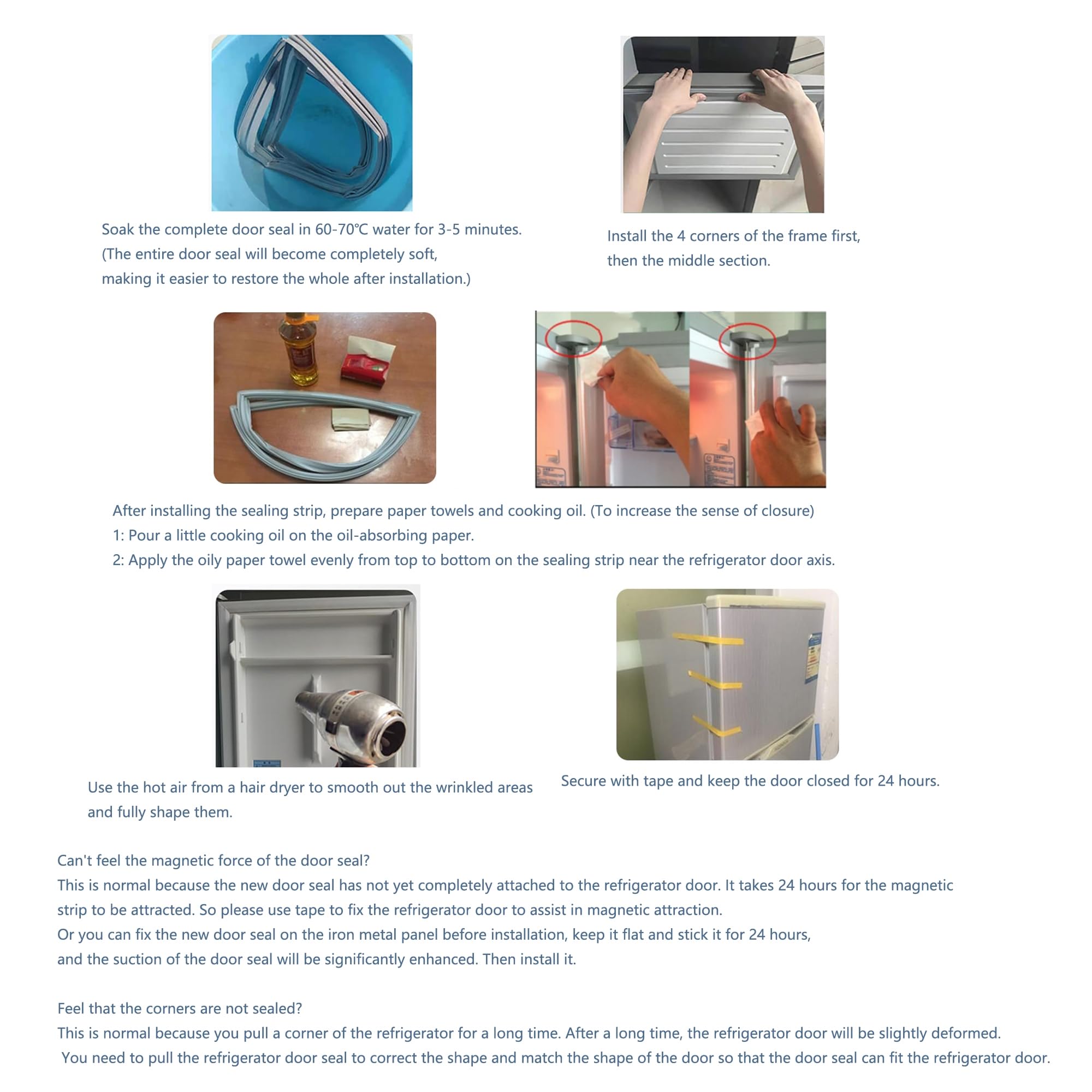 Sello Junta Magnética Universal de Goma para Puerta De Refrigerador Frigorífico Nevera Congelador