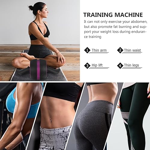 Miniatura 8 de Kisangel Rueda de rodillo abdominal de rebote automático, equipo de entrenamiento antideslizante para gimnasio en casa, hombres y mujeres,