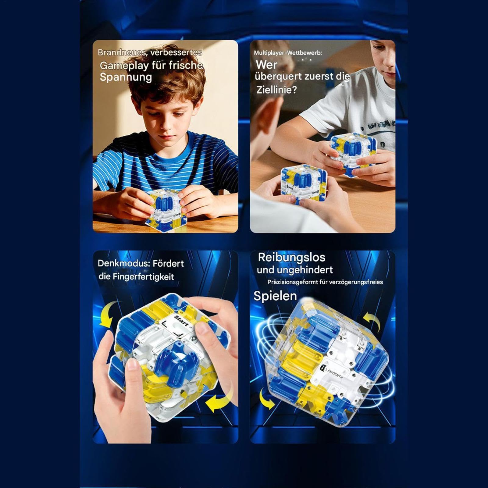 Cube Puzzle 3D Labyrinthe - Grande Taille - Jeu De Balle - Développe La Perception Spatiale - Cadeau éducatif Anti-stress