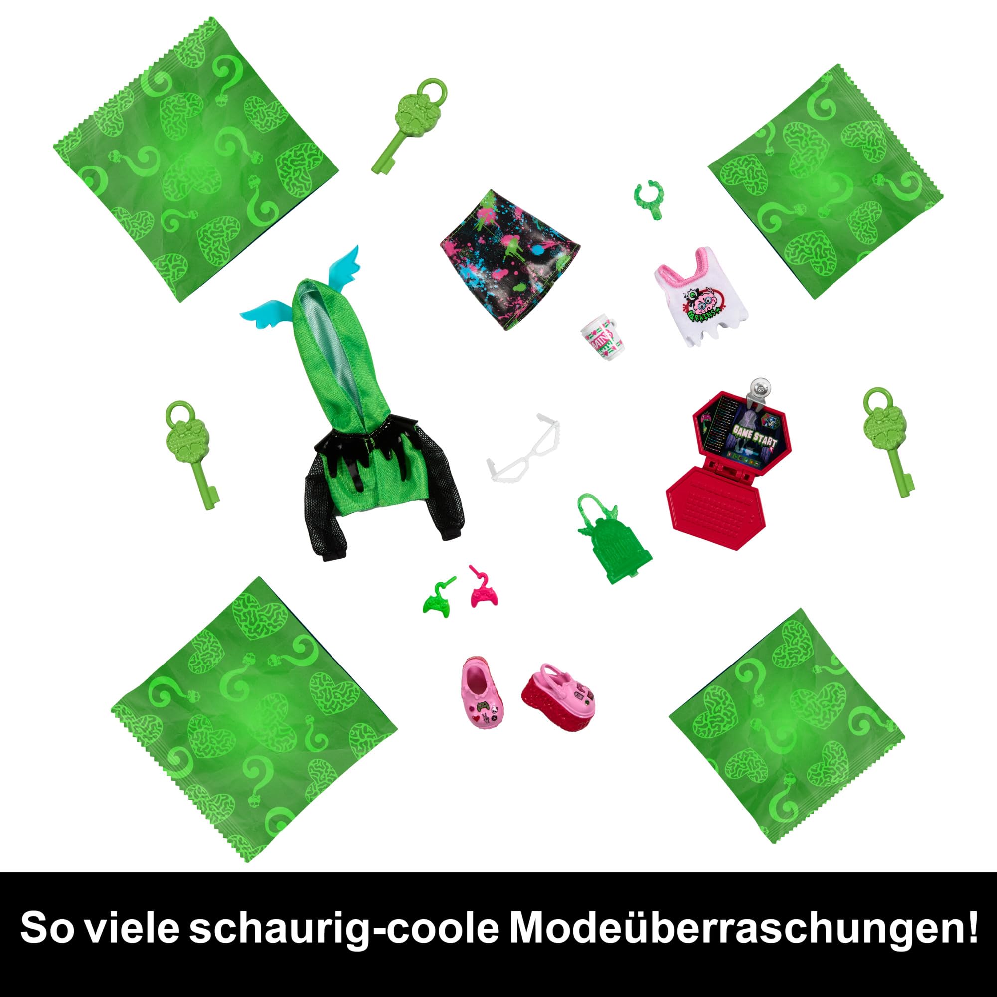 Monster High Skulltimate Secrets Ghoulia Yelps Puppe - Leuchtender Spind mit über 19 bunten Überraschungen,Überraschungen, abwaschbare geheimnisvolle Beschichtung, für Kinder ab 6 Jahren, HNF81