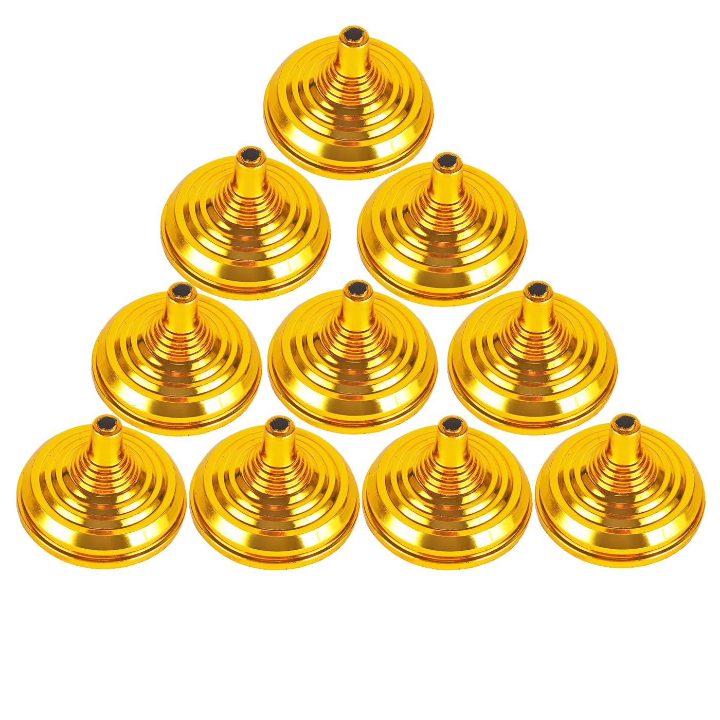 Senda 10pcs Flag Base Desk, Plastic Small Table Flag Holder Desk Banner Stand Flag Support for Desktop Display Decoration (Gold)