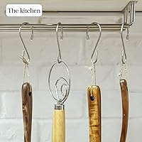 Vista 4 de Hotop 36 piezas ganchos en S para colgar de 3.15 pulgadas, resistentes en forma de S, ganchos de acero inoxidable metal, ganchos para colgar