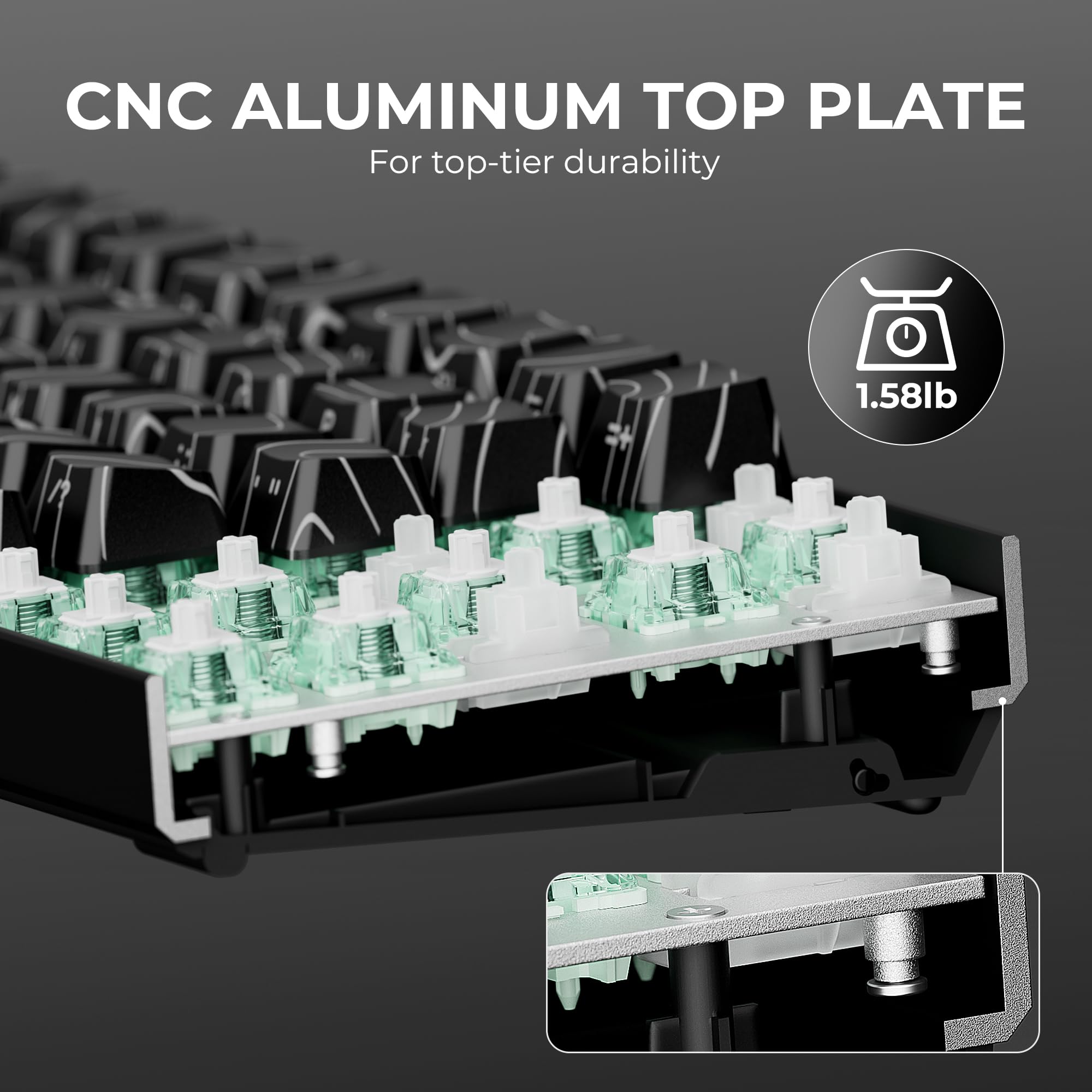 x XVX HE68 Pro Rapid Trigger Keyboard 60% Percent,Hall Effect Keyboard with Gateron Magnetic Jade Pro Switch,CNC Aluminum Frame Topographic Custom Mechanical Key Board for PC/Laptop/Xbox/PS4/PS5,Black