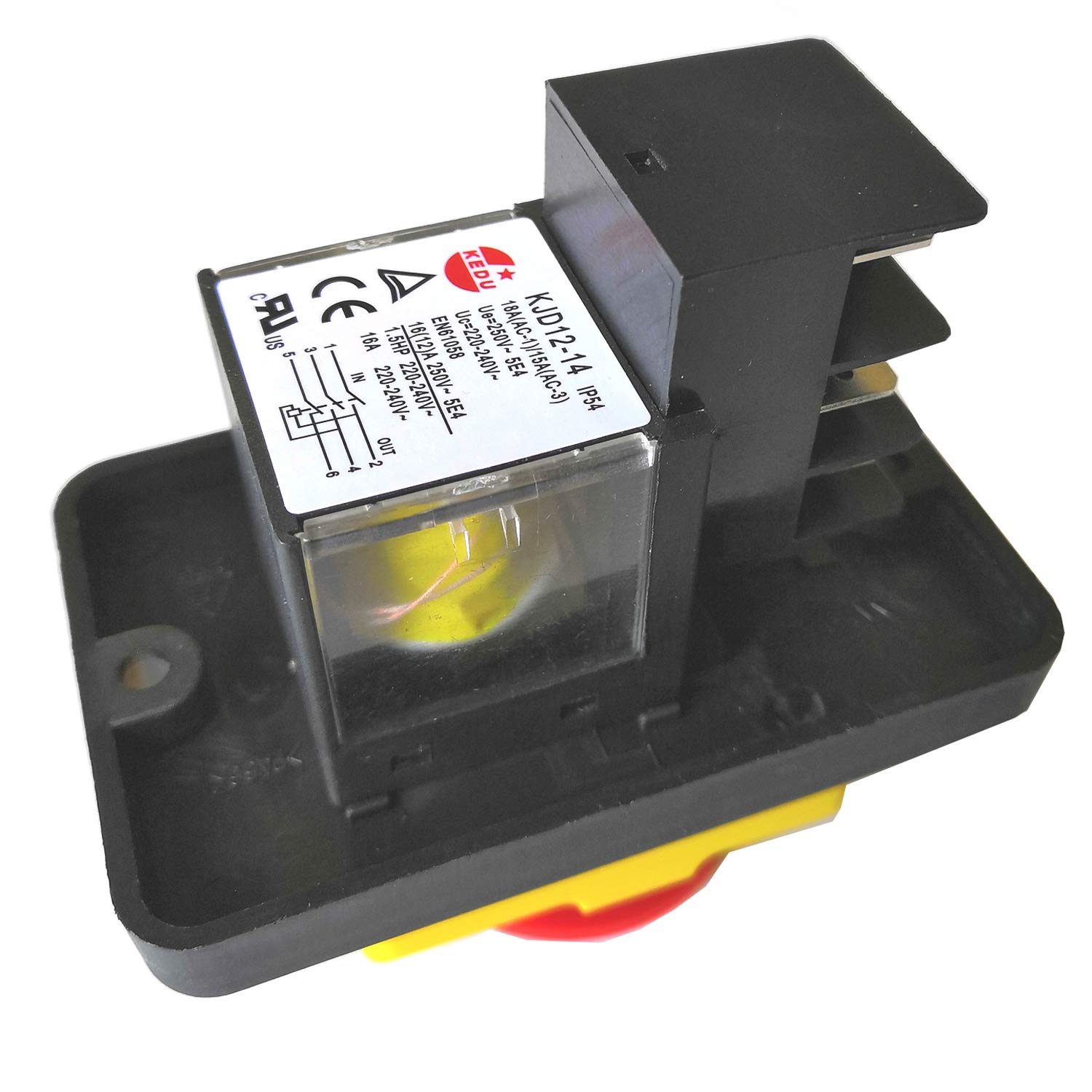 KEDU KJD12-14 Interrupteur d'urgence 6 broches 250 V