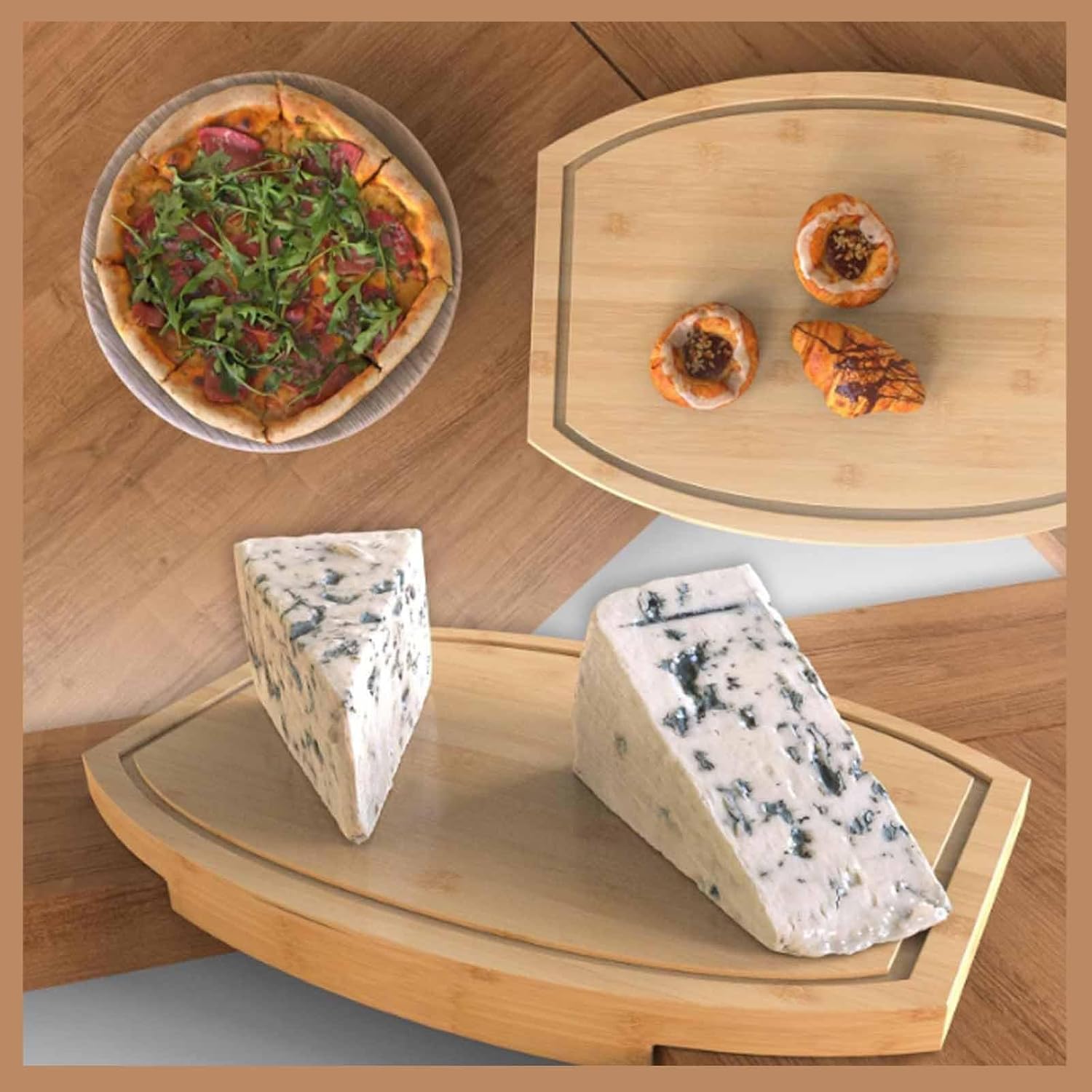 Corner Cutting Boards for Kitchen Counter - Perfect for Inner Corner of Countertop, Made from Durable Wood, Ideal for Food Preparation and Chopping