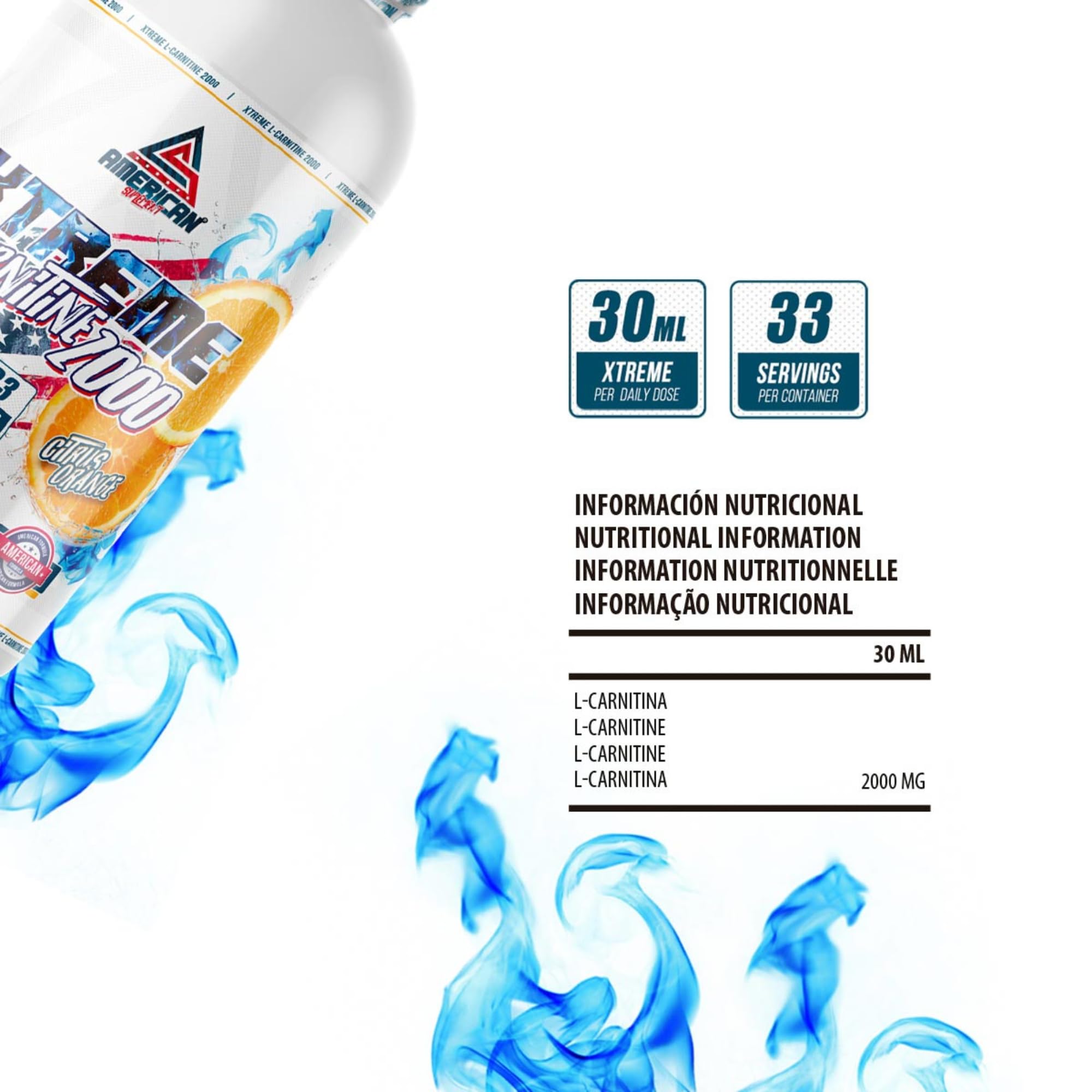 Pack L Carnitine + HardCore Fat Burner | 90 Capsules + 1 litre goût Jus d'Orange | Combinaison qui Aide à Définir les muscles, Brûler les graisses et Coupe Faim