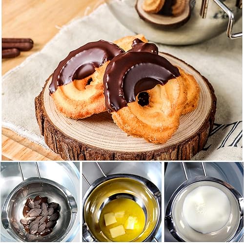 Miniatura 10 de Juego de ollas de doble caldera de 33.8 fl oz de acero inoxidable para hacer chocolate, velas y dulces (34 onzas)