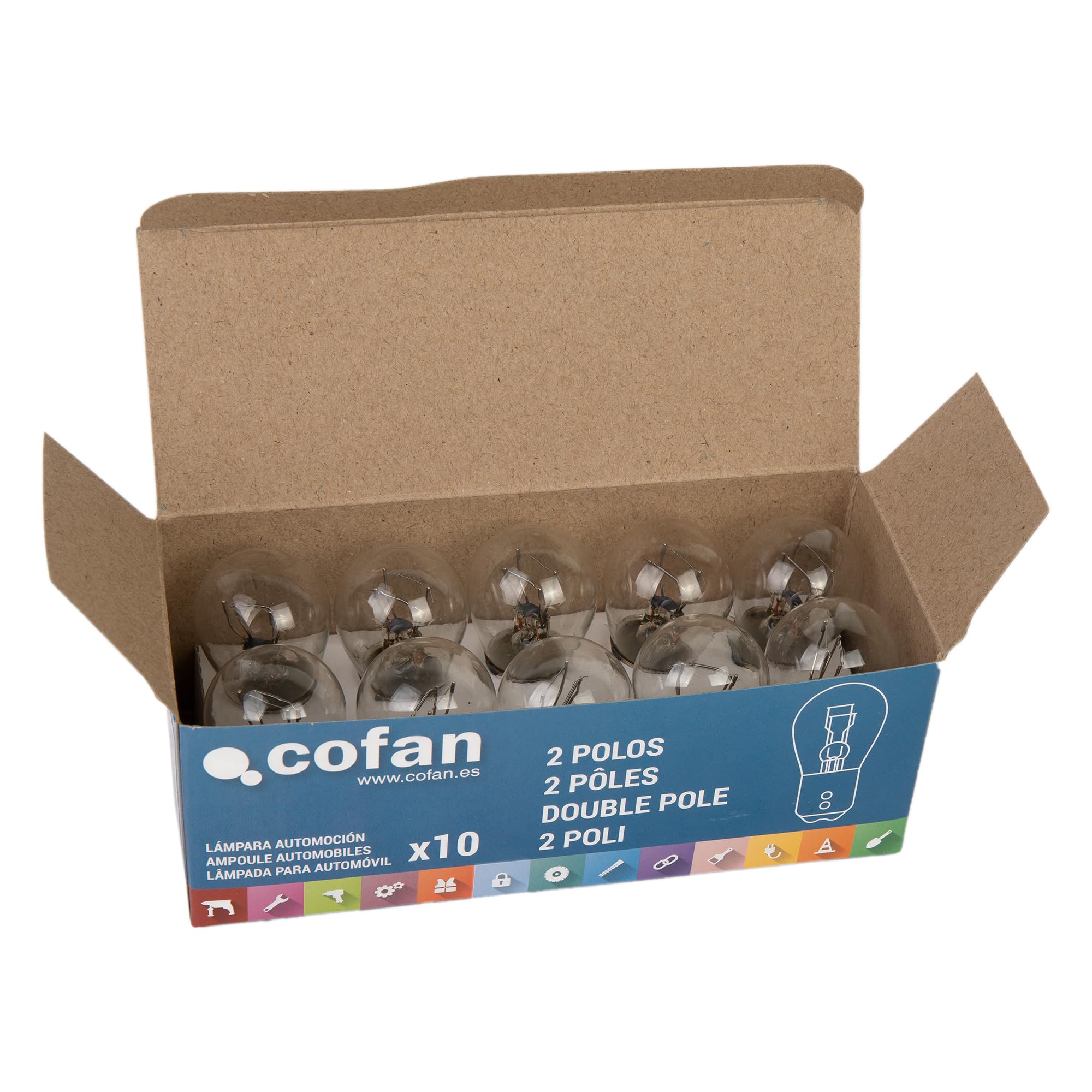 COPPIA LAMPADE 1 FILAMENTO 12 V PER FRECCE COLORE ARANCIONE