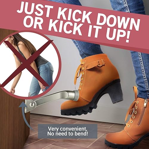 Miniatura 5 de Jack N'Drill - 1 tope de puerta de 4 pulgadas  Con punta de goma antideslizante para suelos de madera, hormigón, baldosas y alfombrados  Funciona en