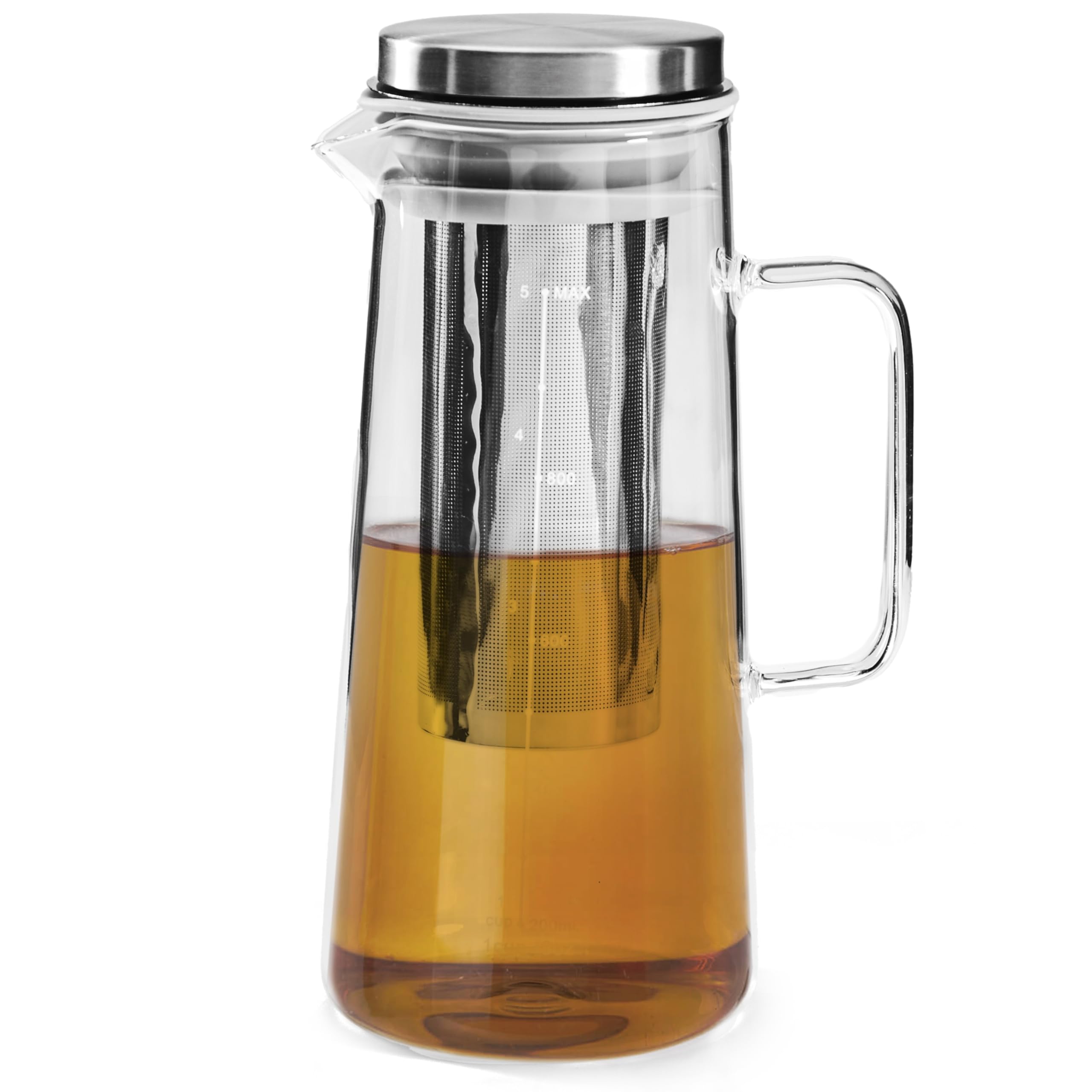 Blackmoor Carafe d'infusion à froid en verre borosilicate 1000 ml double paroi avec filtre inox 304