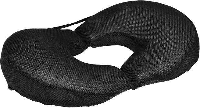 PCP Foldable Circular Travel Ring Cushion, Black