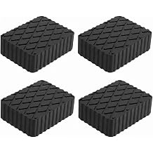 4 Pack Solid Rubber Auto Lift Pads, 6.3"x4.7"x2" Anti-Skid Blocks